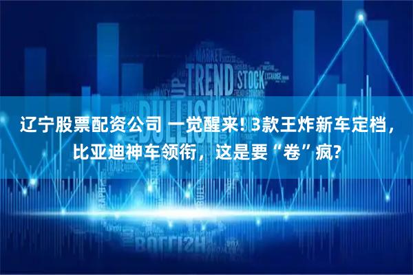 辽宁股票配资公司 一觉醒来! 3款王炸新车定档，比亚迪神车领衔，这是要“卷”疯?
